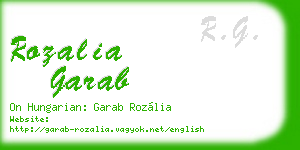 rozalia garab business card